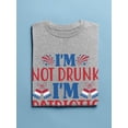 thumbnail image 3 of I'm Not Drunk I'm Patriotic T-Shirt Men -Image by Shutterstock, Male XX-Large, 3 of 4