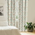 thumbnail image 2 of Ambesonne Flowers Curtains, Vintage Hearts Ribbons, Pair of 28"x84", Beige Mint, 2 of 5