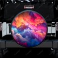 thumbnail image 1 of Colorful Abstract Cloudlike Polyester Universal Spare Wheel Tire Cover Custom Tire-Covers for Trailer RV SUV Truck Camper, 1 of 5