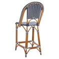 thumbnail image 6 of SAFAVIEH California Outdoor Patio Counter Stool, Navy/White, 6 of 11