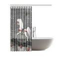 thumbnail image 2 of BPBOP Old Wooden Horse Shower Curtain, Shabby Chic Christmas Red Balls Polyester Fabric Shower Curtain Bathroom Sets with Hooks 60x72 Inches, 2 of 3