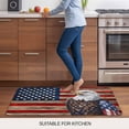 thumbnail image 5 of American Flag Door Mat&nbsp;Indoor Outdoor Entrance, Non Slip Small Rug for Kitchen Bathroom Entryway Rug, Vintage Eagle Blue Red USA Flag Washable Doormat Floor Mat for Office Home Decor 18x30 Inch, 5 of 8