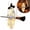 A, variant on Outdoor Halloween Decorations Large Hanging Ghost and Witch Broom with Lights, Spooky and Cute Ghost Decor for the Front Porch, Yard