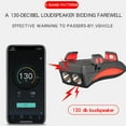 thumbnail image 3 of 4 in 1 Bike Light Waterproof Shock-absorption … … … Bicycle Horn Flashlight Cycling Lighting Tool Set 4000MA Red, 3 of 8
