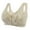 Beige, variant on Daisy Bras for Older Women, Everyday Bras, Front Button Oversized Wireless Bras Full-Coverage Wirefree Push Up Bra
