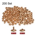 thumbnail image 3 of Uxcell 200 Sets Leather Rivets 12mm x 10mm Metal with 3 Setter Tools for Craft, Light Gold Tone, 3 of 6