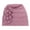 Purple, variant on UDIYO Women Beanie Solid Color Flowers Soft Elastic Linen Blend Head Wrap Hat for Daily Life