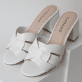 thumbnail image 5 of J. Adams Nori Mules Heel for Women - Dressy Slip-On Comfortable and Stylish Straps Block Sandals, 5 of 6