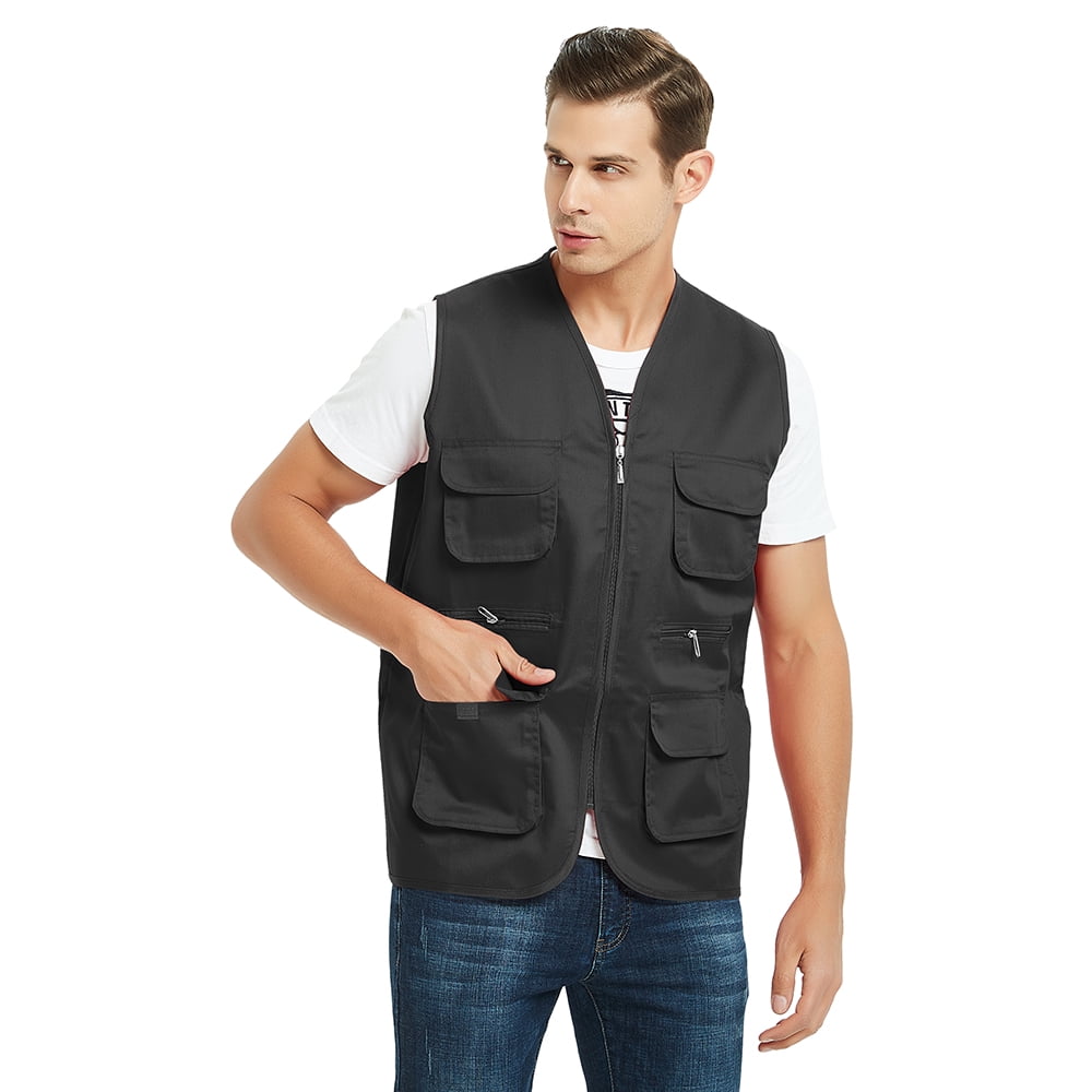 Toptie Adult Supermarket Volunteer Activity Vest Multi-pocket Waistcoat ...