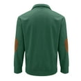 thumbnail image 4 of GrmtClth Corduroy Sweatshirts for Men Henley Neck Button Up Sweaters Vintage Long Sleeve Pullover Winter Warm Stand Collar Sweatshirts Green XXXL, 4 of 6