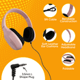 thumbnail image 3 of Bulktech Wired On-Ear Leather Headphones with 3.5mm Connector, Oval Metal Housing, Bulk Wholesale, 30 Pack, Black Color, 3 of 7