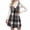 Dark Gray(womens dresses), variant on Women Plaid Pinafore Dresses, Zip Front, V Neck, Sleeveless, Wool Blend, Overall Jumpers with Turtleneck Underlayer Stylish Casual Fall Winter Outfit,Brown,M