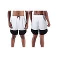 thumbnail image 2 of xiaxaixu Men's Sweatshorts Casual Fitted Elastic Waist Contrast Color Athletic Short for Running Workout, 2 of 8