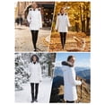thumbnail image 2 of Wantdo Women's Plus Size Jacket Insulated Mid-length Winter Coat Windproof Snow Travel Jacket White 2XL, 2 of 10