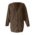 thumbnail image 5 of Cardigan Sweaters for Women Fall Winter Long Sleeve Loose Casual V Neck Button Down Ribbed Knit Sweater Coats with Pockets, 5 of 5