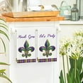 thumbnail image 5 of Iris Plaid Let''s Party Mardi Gras Kitchen Towels Dish Towels, 18x26 Inch Farmhouse Decoration Hand Towels Set of 2, 5 of 6