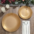 thumbnail image 6 of BalsaCircle 10 Round 8" Gold Glossy Disposable Salad Dinner Plastic Plates Gold Trim Party Events Decorations, 6 of 8