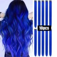 thumbnail image 1 of Typpkmm 10 Uds. Extensiones SintéTicas De Pelo De Colores Clip Colorido En El Cabello Extensiones De Cabello Liso SintéTico De 22 Pulgadas Para NiñOs, 1 of 7