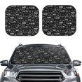thumbnail image 2 of Wukai Travel The World Car Front Windshield Sun Shade,Sun Visor Shield Block Automotive Interior Protector Blocks UV Rays-Medium, 2 of 6