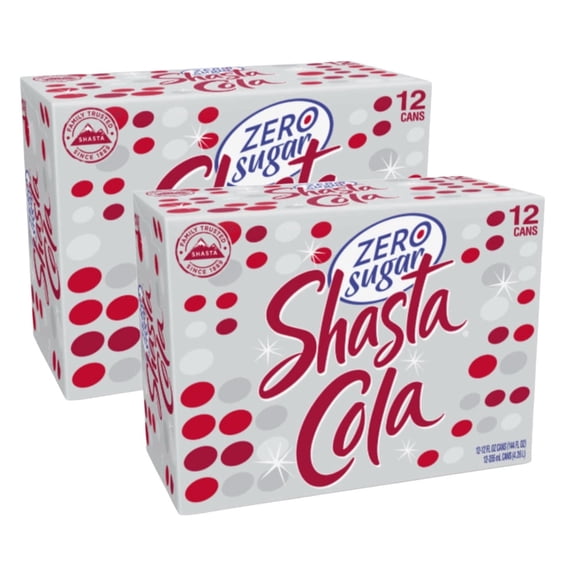 Shasta Zero Sugar Cola Soda - 24 Cans