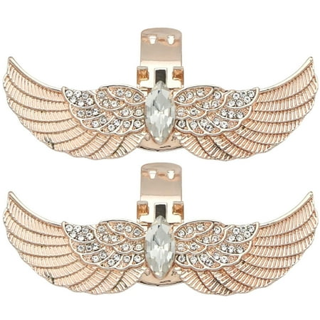 

2pcs Shoes Decoration Buckles Wings Shoe Buckles High Heel Decorative Accessories