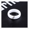 thumbnail image 3 of Crystal Inlaid Zircon Ring Ceramic Simple Style Women Couple Lover Rings Titanium Steel Rings Fashion Accessory Women Couple Engagement Jewelry White 9, 3 of 9