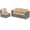 Beige, variant on Gymax Patio Wicker Sectional Furniture 3 PCS Piece Outdoor Couch Set for Garden Gray
