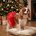thumbnail image 5 of Pet Tutu Skirt Sparkle Mesh Dog Party Dress with Adjustable Tie for Holiday Cosplay and Festivals Red S, 5 of 8