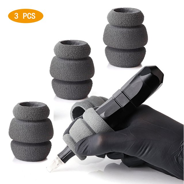 3 piezas de 35 mm/41 mm de espuma para agarre de tatuajes, cubierta para máquina de pluma de tatuaje, cubierta suave para agarre de tatuajes para tubo de suministro de mango de tatuaje