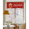 thumbnail image 4 of Red Christmas Elk Linen Curtain Valance for Bedroom/Bathroom/Kitchen/Office/Living/Dining Room Window,Xmas Deer Winter Snowflake Rod Pocket Topper Decorative Cafe Drapes Panel 42"x12", 4 of 6