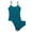 Q4Dark Green, variant on lnmuld Girls Tropical Leaf Print Double Strap Tankini 2 Piece Swimsuit Size:15-16 Years