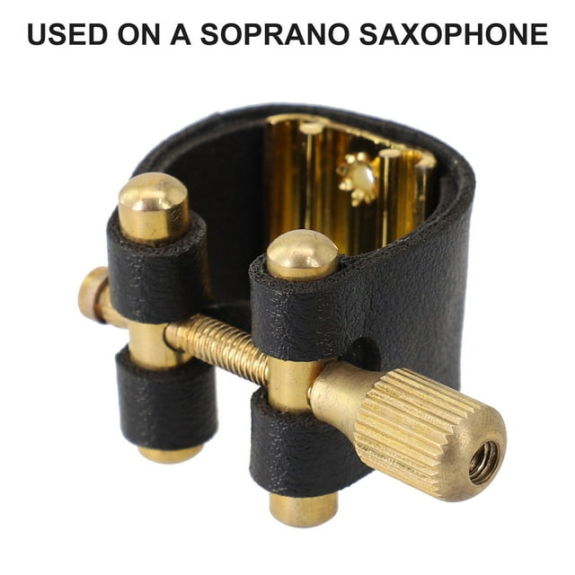 Pour Accessoires Soprano Sax, Ligature avec Clip de Fixation en Cuir, Protection Fiable et Projection Sonore Améliorée