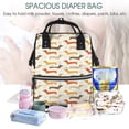 thumbnail image 5 of Balery Dachshund Mummy Backpack - Waterproof Twill Canvas, Large Capacity Diaper Bag with Multiple Pockets and Adjustable Straps, 5 of 6