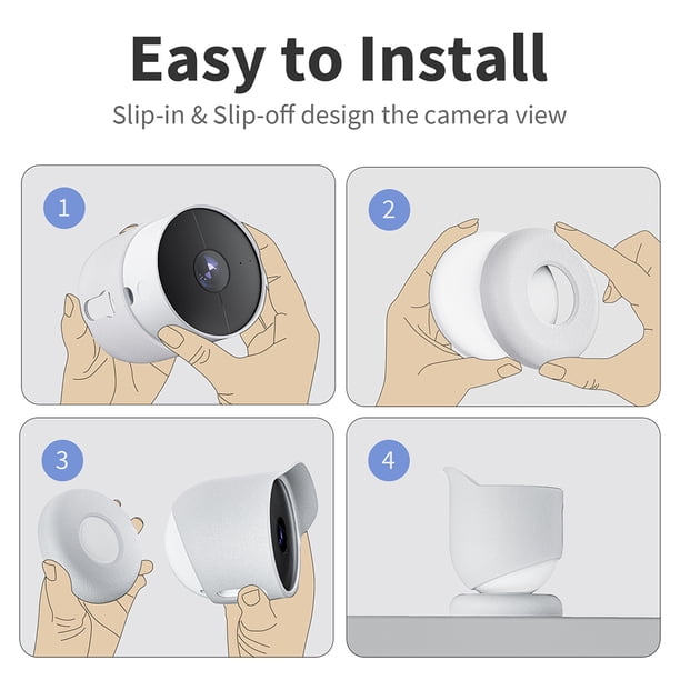 Cubierta de cámara para Google Nest Cam Outdoor o Indoor (batería) 2022 Carcasa de cámara web