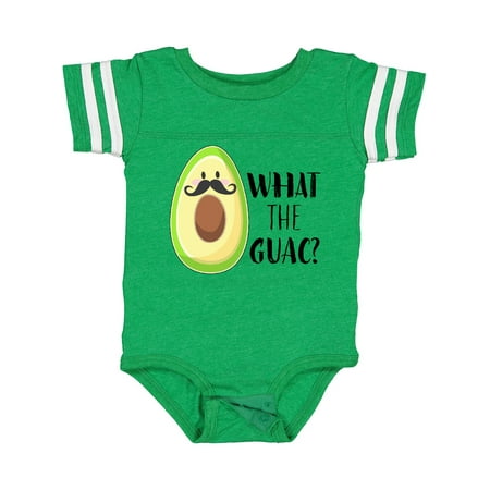 

Inktastic What the Guac Avocado with Mustache Gift Baby Boy or Baby Girl Bodysuit