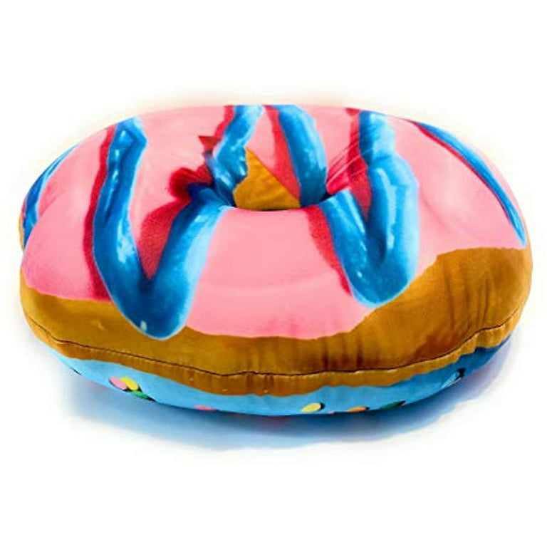 Donut Pillow - Polyester - White - Blue - 4 Colors - 2 Sizes - ApolloBox
