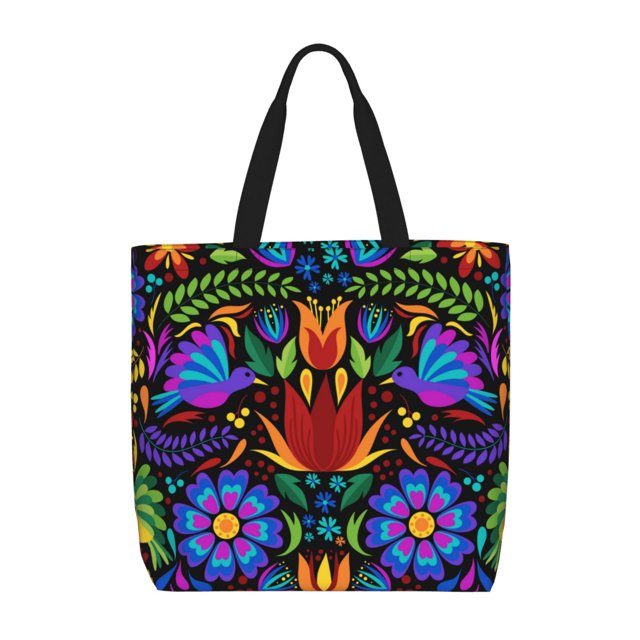 Balery Colorful Floral Bolsa de Mano para Mujeres con Cremallera, Bolsa de Gimnasio con Compartimentos, Bolsa para Laptop, Bolsa para Trabajo