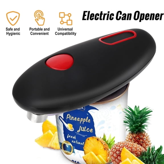 lectric Can Opener,Automatic Can Opener,Can Openers For Seniors,One Touch Automatic Operation,Magnetic Lid Holder & Smooth Edge Cutting,Works with All Standard Cans,Black