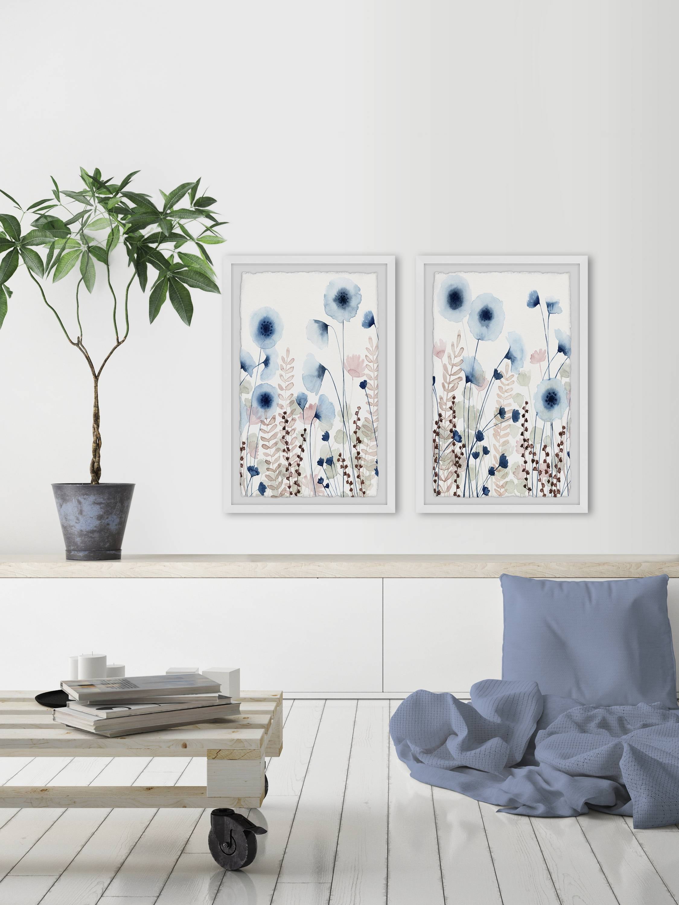 Marmont Hill Sweet Flower Field Iii Diptych, Art Prints, 24.00" x 1.50"