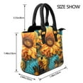 thumbnail image 4 of Zufioo Deep Yellow Colorful Sunflower Print Leather Rivet Shoulder Bag, Microfiber PU Leather Adjustable Shoulder Strap Handbag, Ideal Gift for Women-One Size, 4 of 6