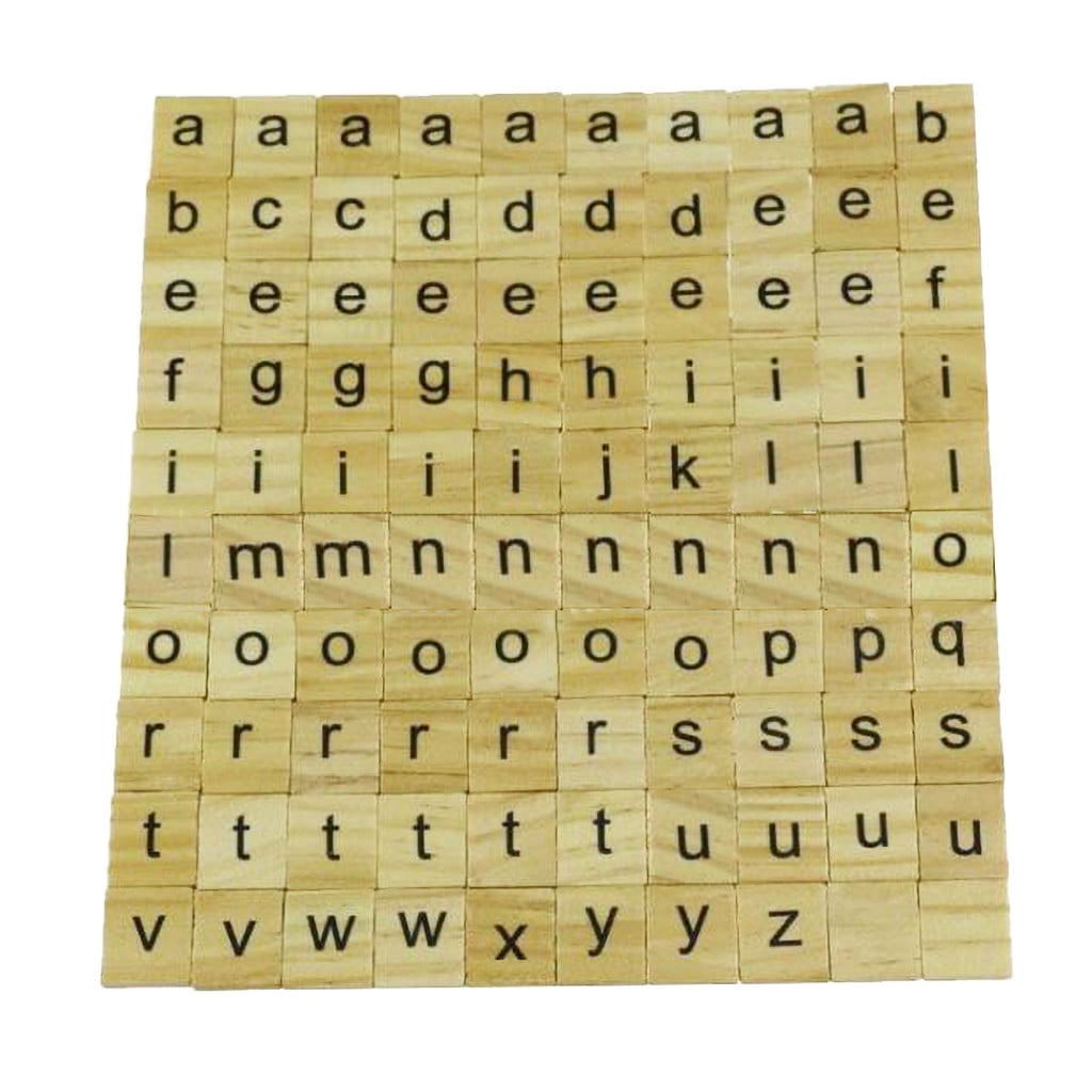 100 Pcs Of Wooden Black Number & Symbol Tiles Board For Kids Educational Toy KV 