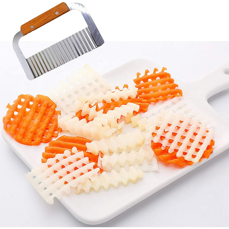 Fry Potato Cutter Slicer Stainless Steel Cut Waffle Slices Adjustable