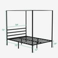 Craftian Metal Twin Size Canopy Bed Frame Platform Headboard Mattress