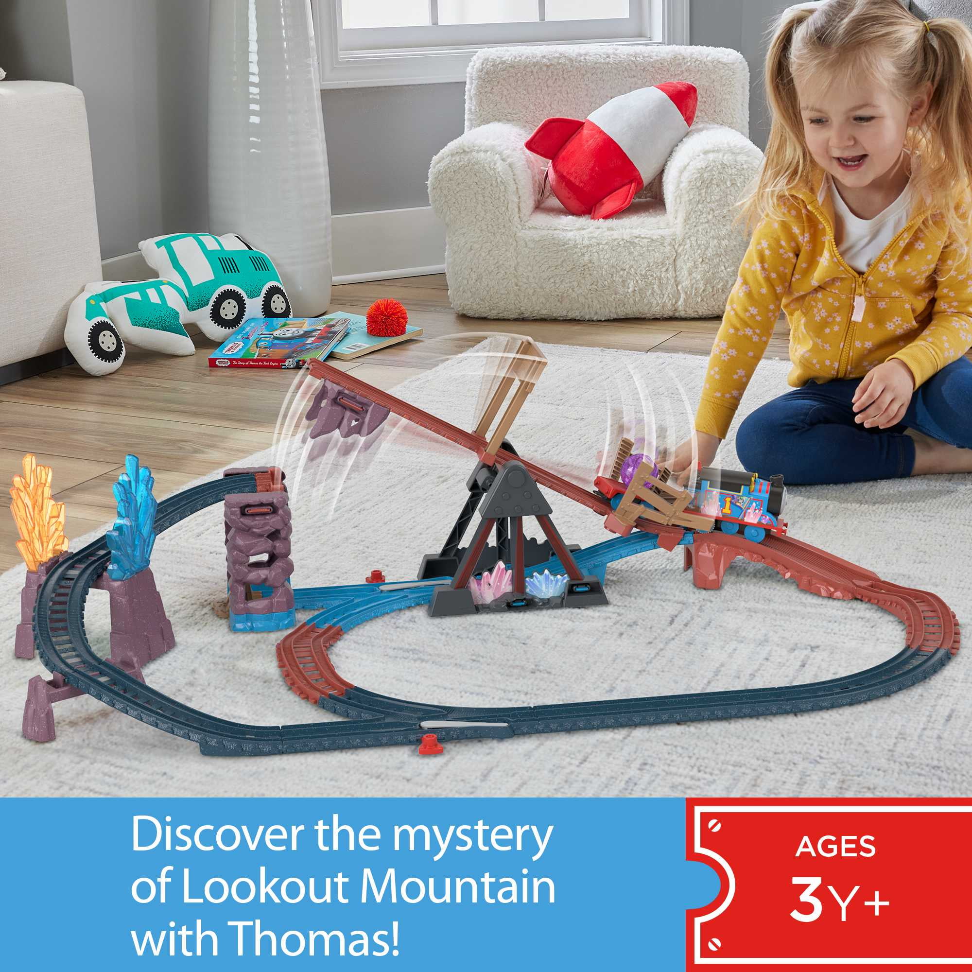 FisherPrice Thomas & Friends Crystal Caves Set, Motorized Thomas Train, 9 Track Pieces  (图3)