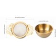 thumbnail image 3 of VEIREN 2 Pack Passoires à Thé en Acier Inoxydable Double Poignées Diffuseur d'Intervalles de Thé avec Bol à Goutte Filtres à Thé Réutilisables en Maille Fine pour Café en Vrac Épices Herbacées Cuisine Maison Infuseur à Thé, Or, 3 of 8