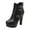 Black, variant on High Heel Platform Boots for Women Elastic Ankle Boots Zip up Fall Winter Dressy Pumps Booties