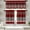 Stripes Red, variant on Red Grey Kitchen Curtains Stripes Window Curtains Valance and Tier Set, Geometric Art Rod Pocket Short Tier Curtain, Modern Abstract Small Cafe Curtains for Kitchen Decor
