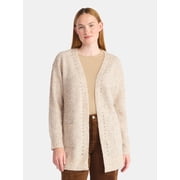 Time and Tru Women’s and Women’s Plus Super Soft Longline Cardigan Sweater, Lightweight, Size XS-4X