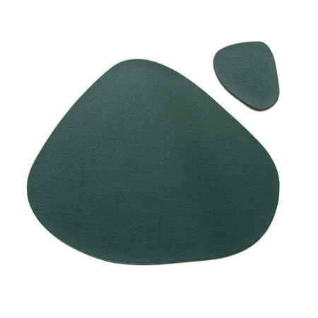 

YUNx 2Pcs/Set Table Mat Exquisite Decorative Bowl Shape Irregular Round Modern Black Table Mats for Home