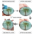 thumbnail image 2 of POGLIP Summer Retro Coconut Tree Blue Wood Grain Set of 4 Round Coaster for Drinks, Absorbent Ceramic Stone Coasters Cup Mat with Cork Base for Home Kitchen Room Coffee Table Bar Decor, 2 of 5